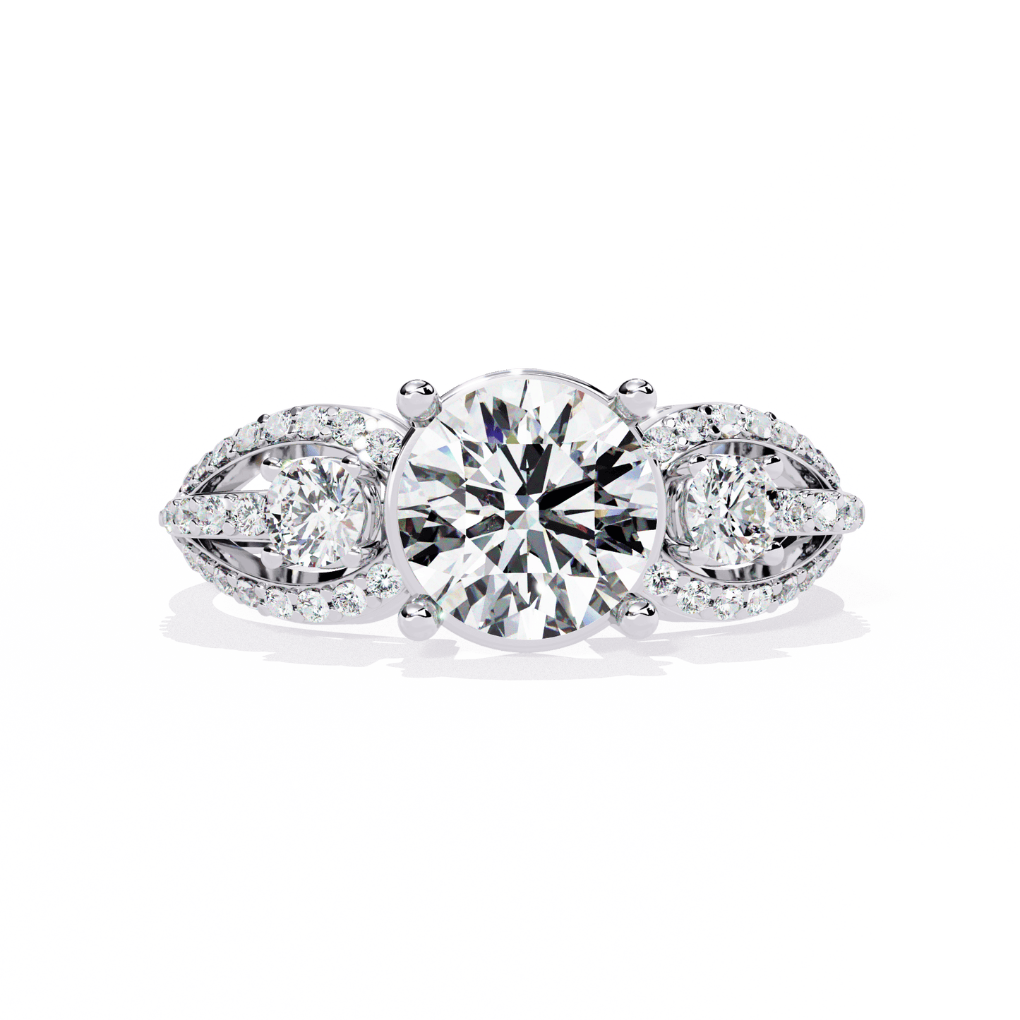 Three Stone Enchanting Engagement Ring