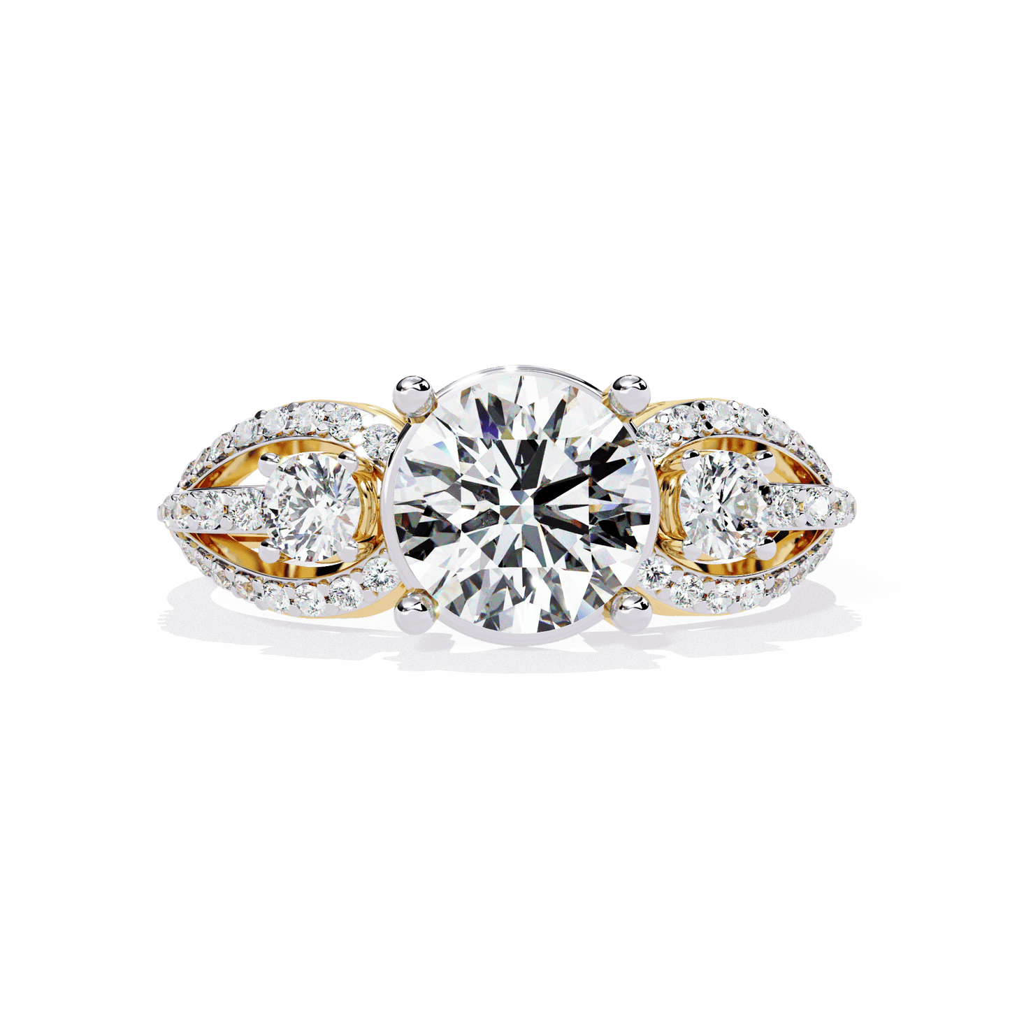Three Stone Enchanting Engagement Ring