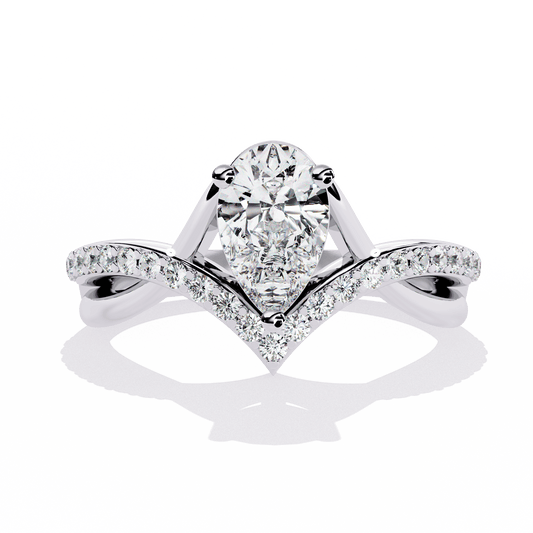 Twirl Vines 2.39 Carat Round Solitaire Ring