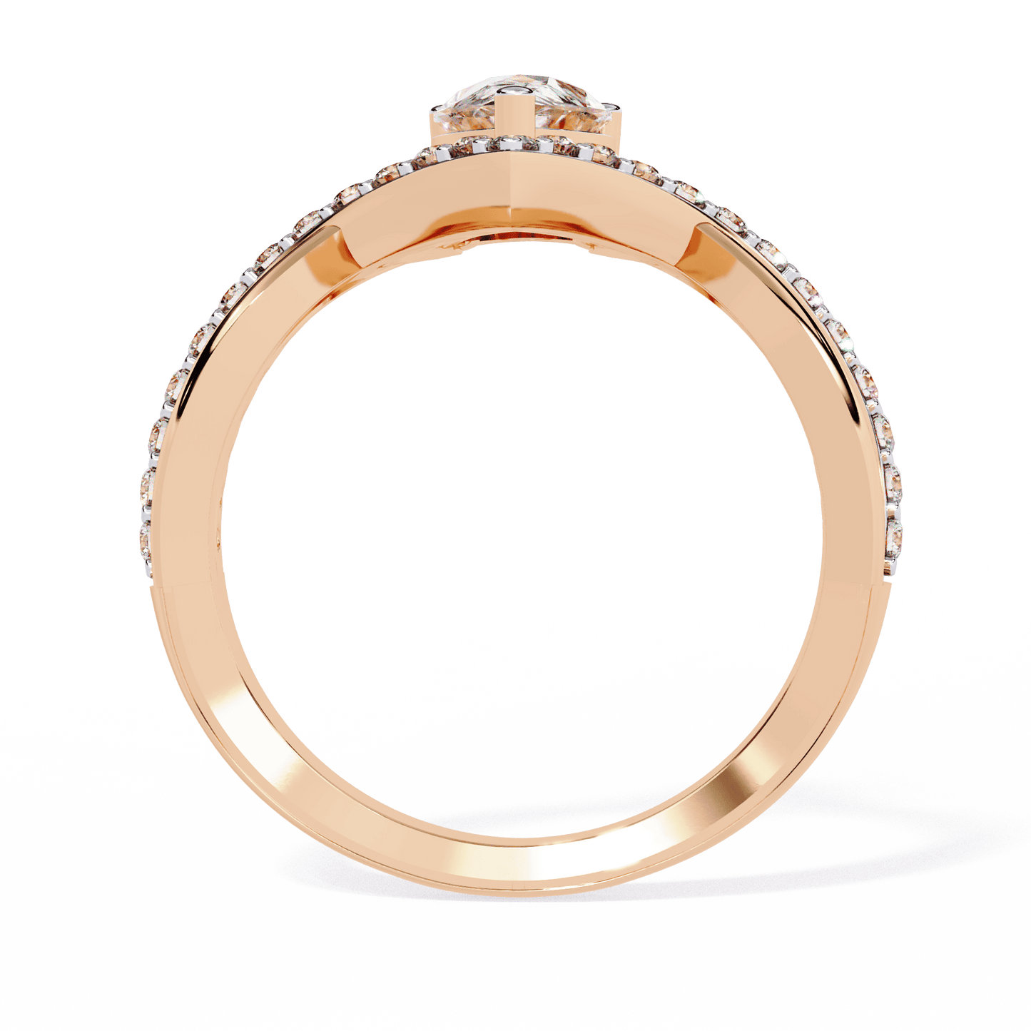 Twirl Vines 2.39 Carat Round Solitaire Ring