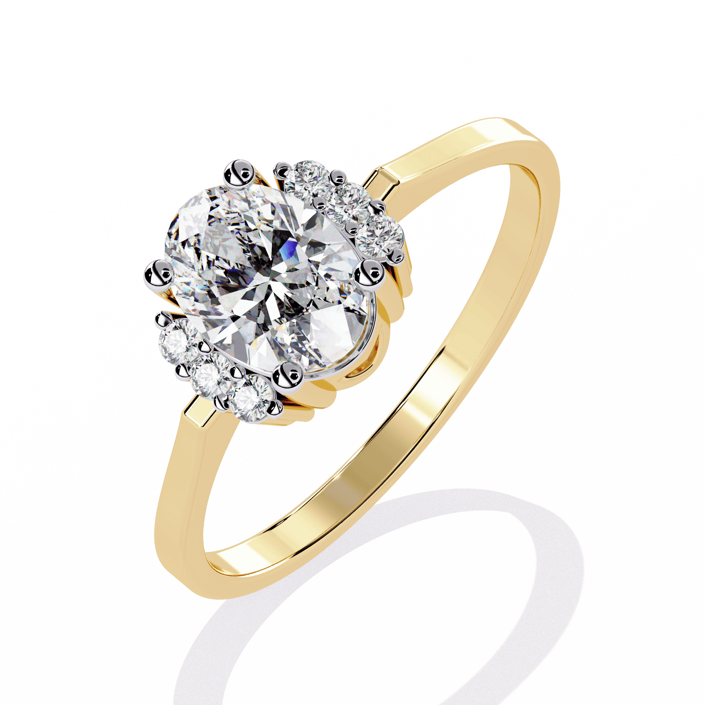Wild Rose Oval Solitaire Ring