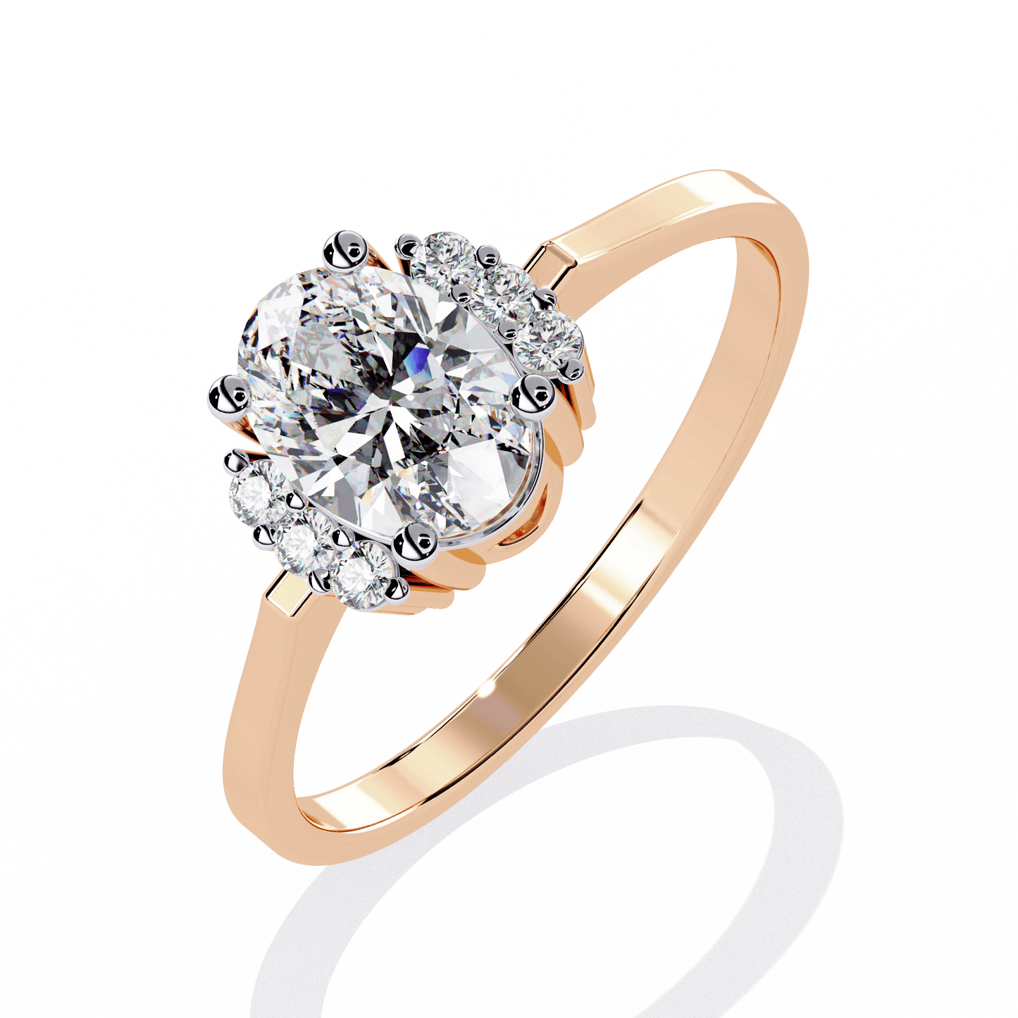 Wild Rose Oval Solitaire Ring