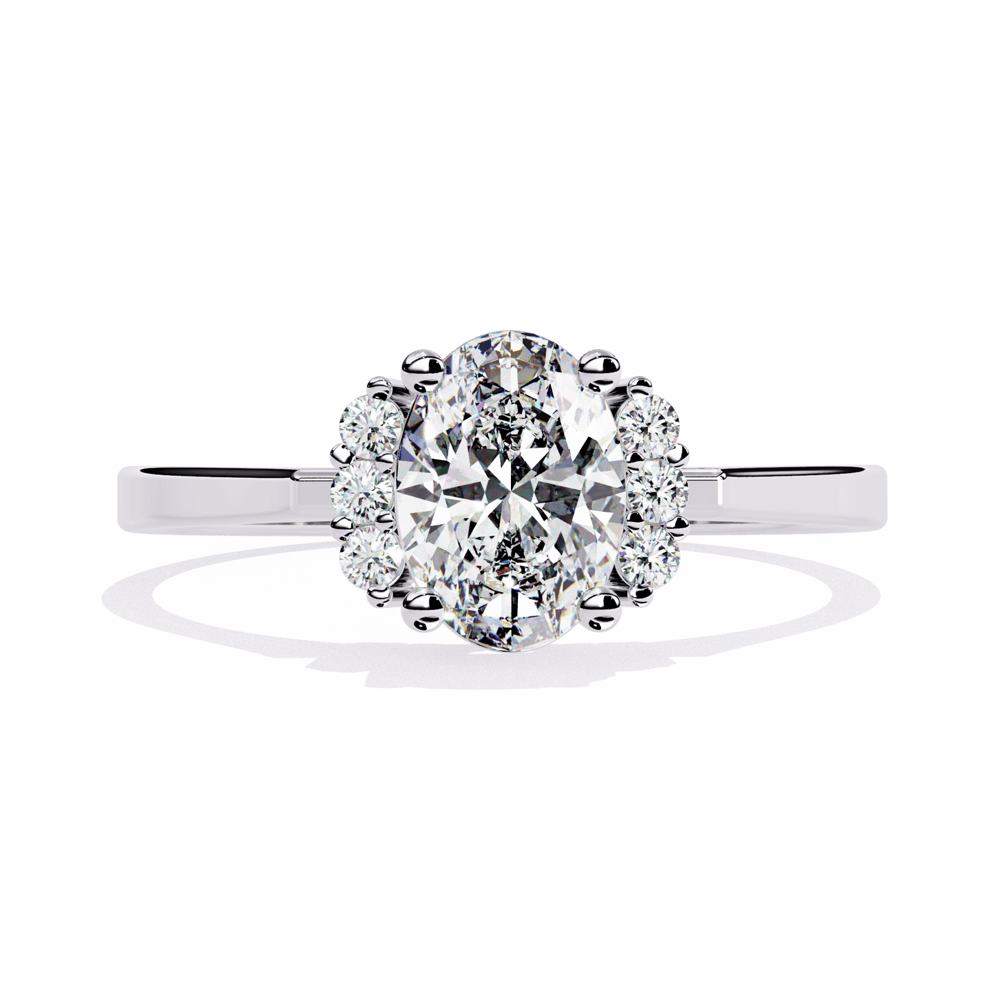 Wild Rose Oval Solitaire Ring