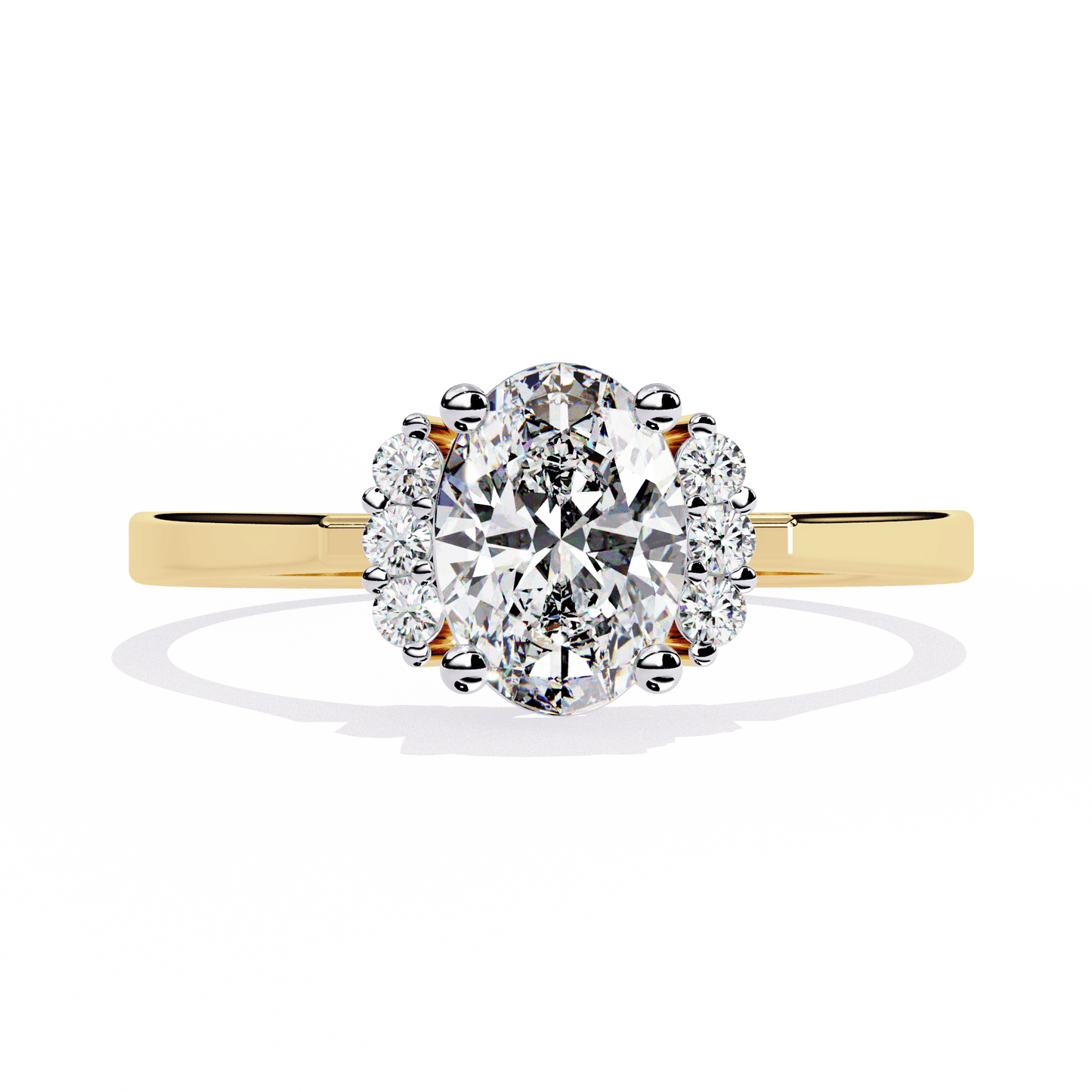 Wild Rose Oval Solitaire Ring