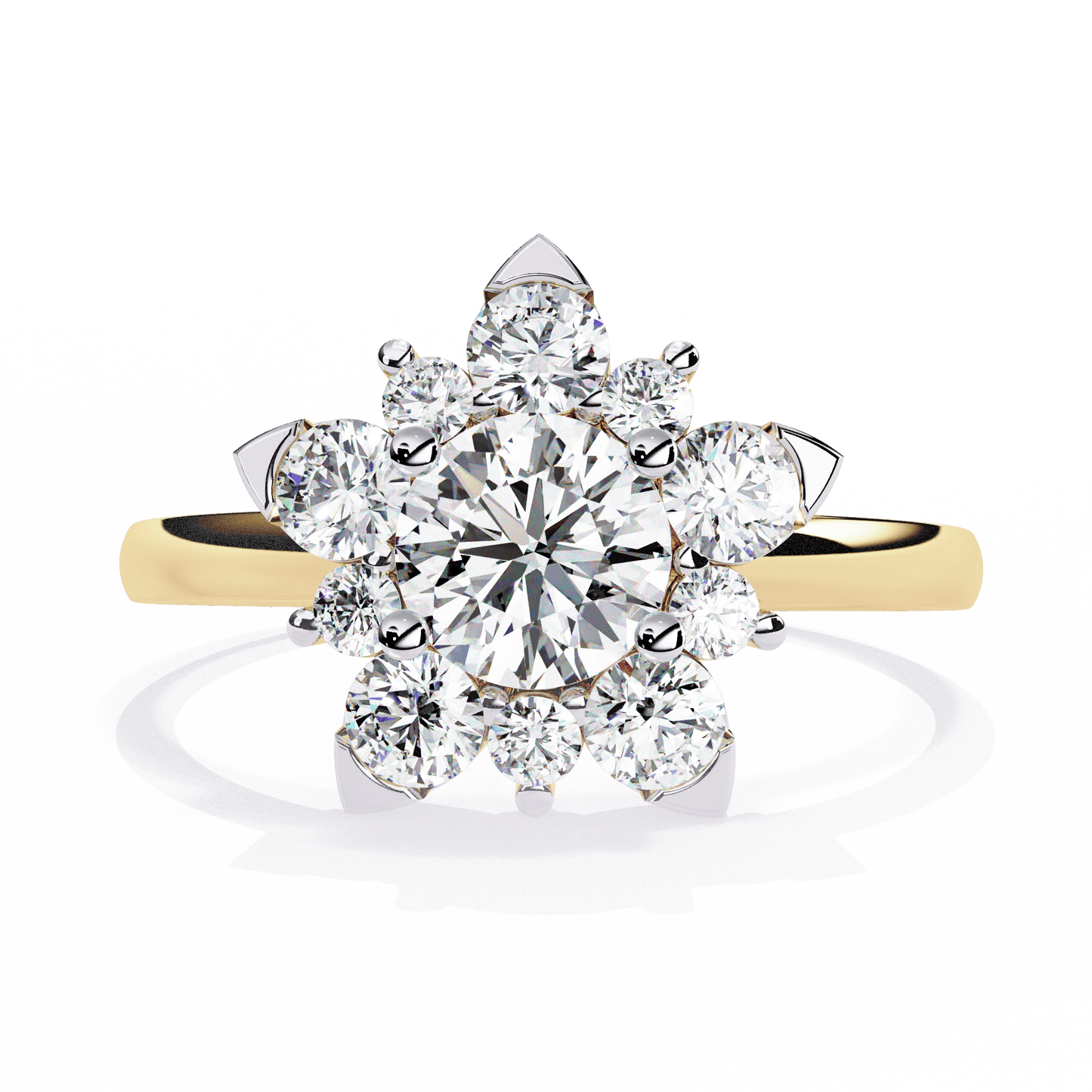 Rose Round Solitaire Ring