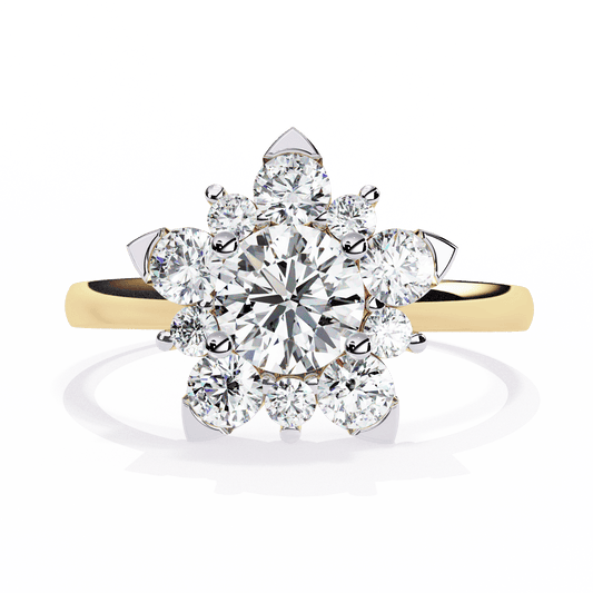 Rose Round Solitaire Ring