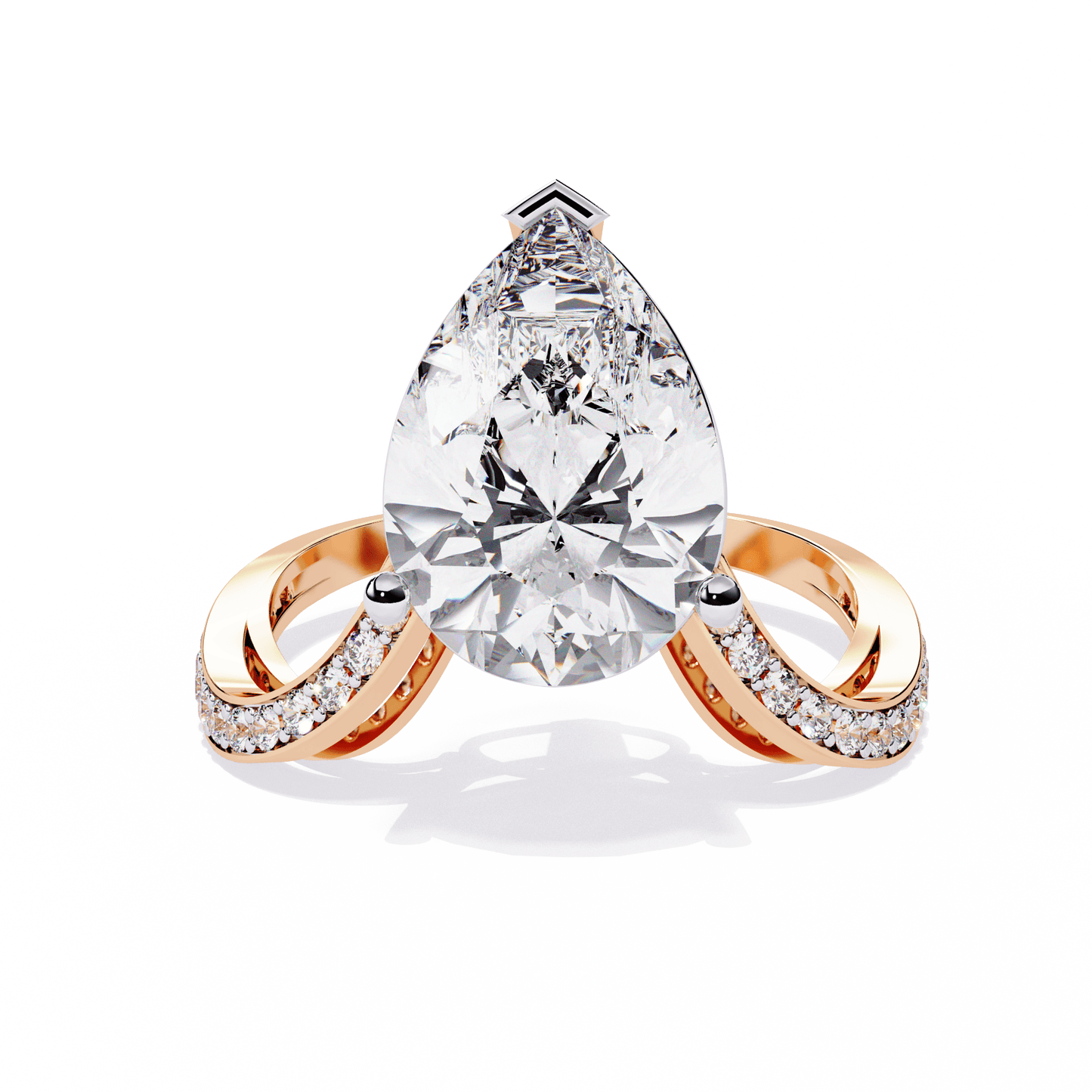 Iconic 4.77 Carat Pear Solitaire Ring