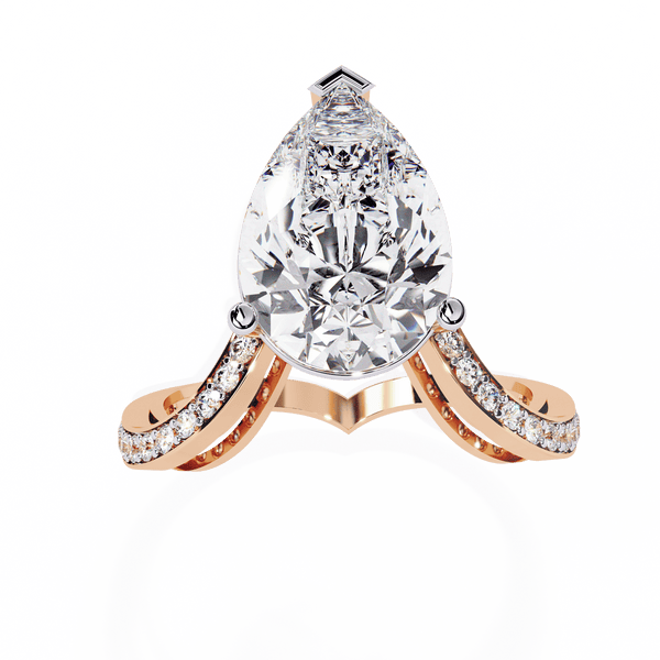 Iconic 4.77 Carat Pear Solitaire Ring