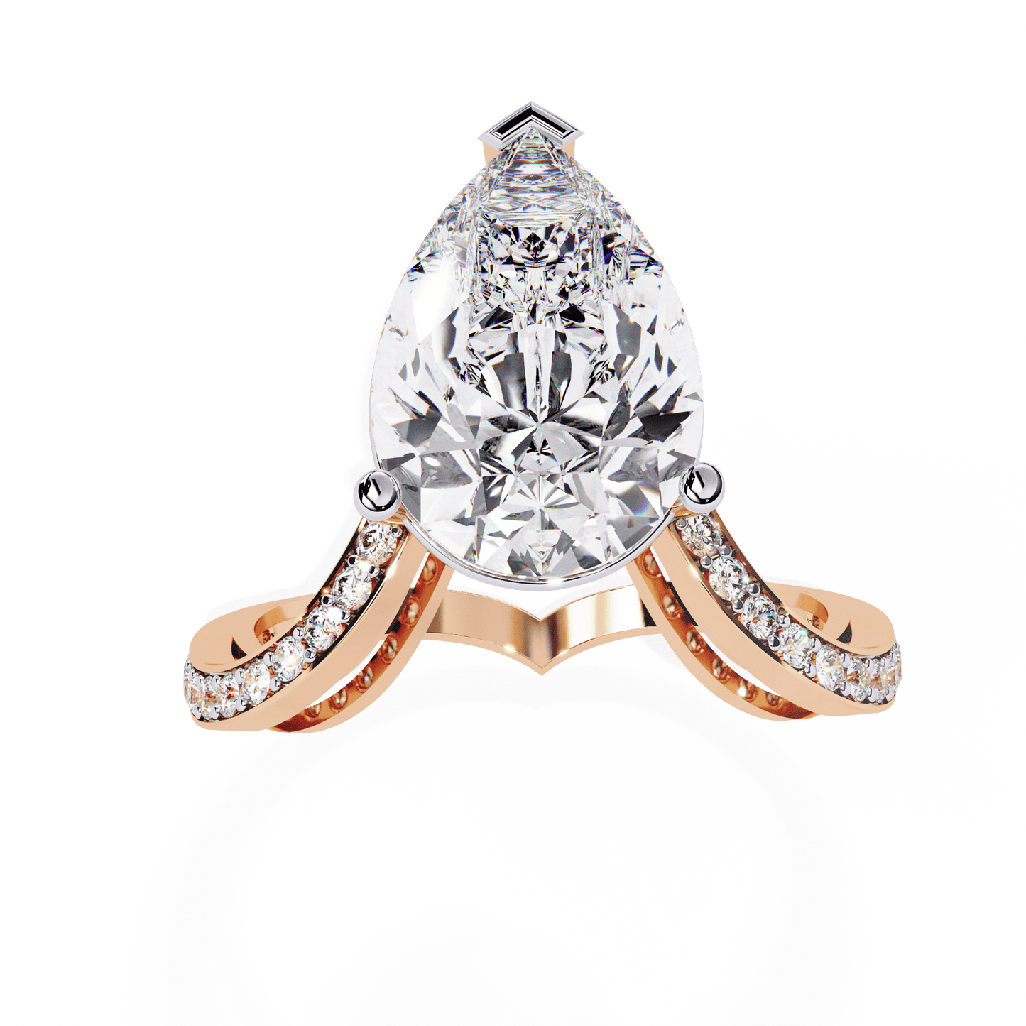Iconic 4.77 Carat Pear Solitaire Ring