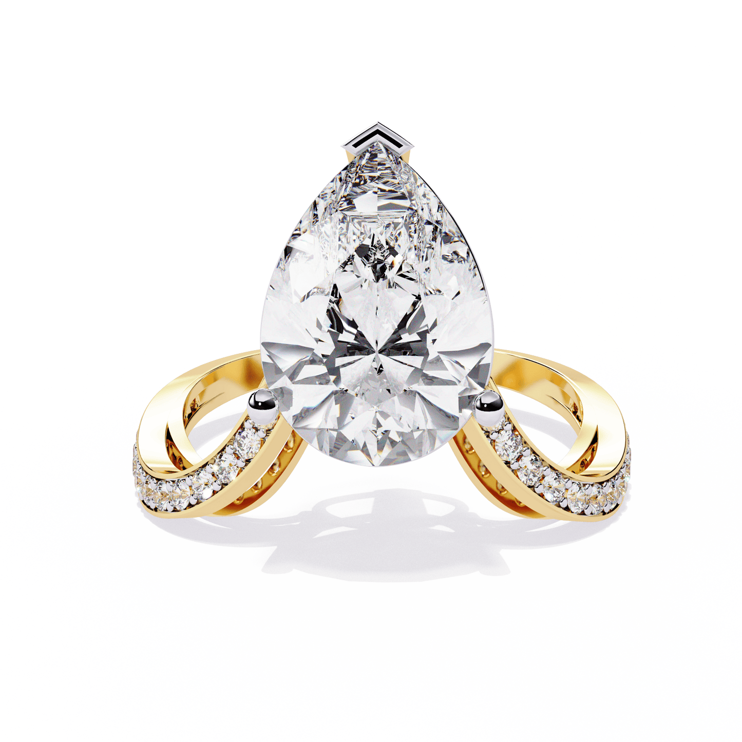 Iconic 4.77 Carat Pear Solitaire Ring