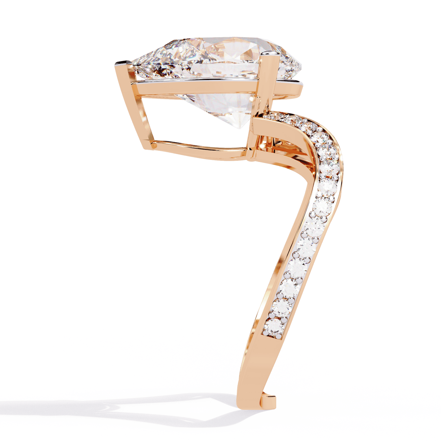 Iconic 4.77 Carat Pear Solitaire Ring