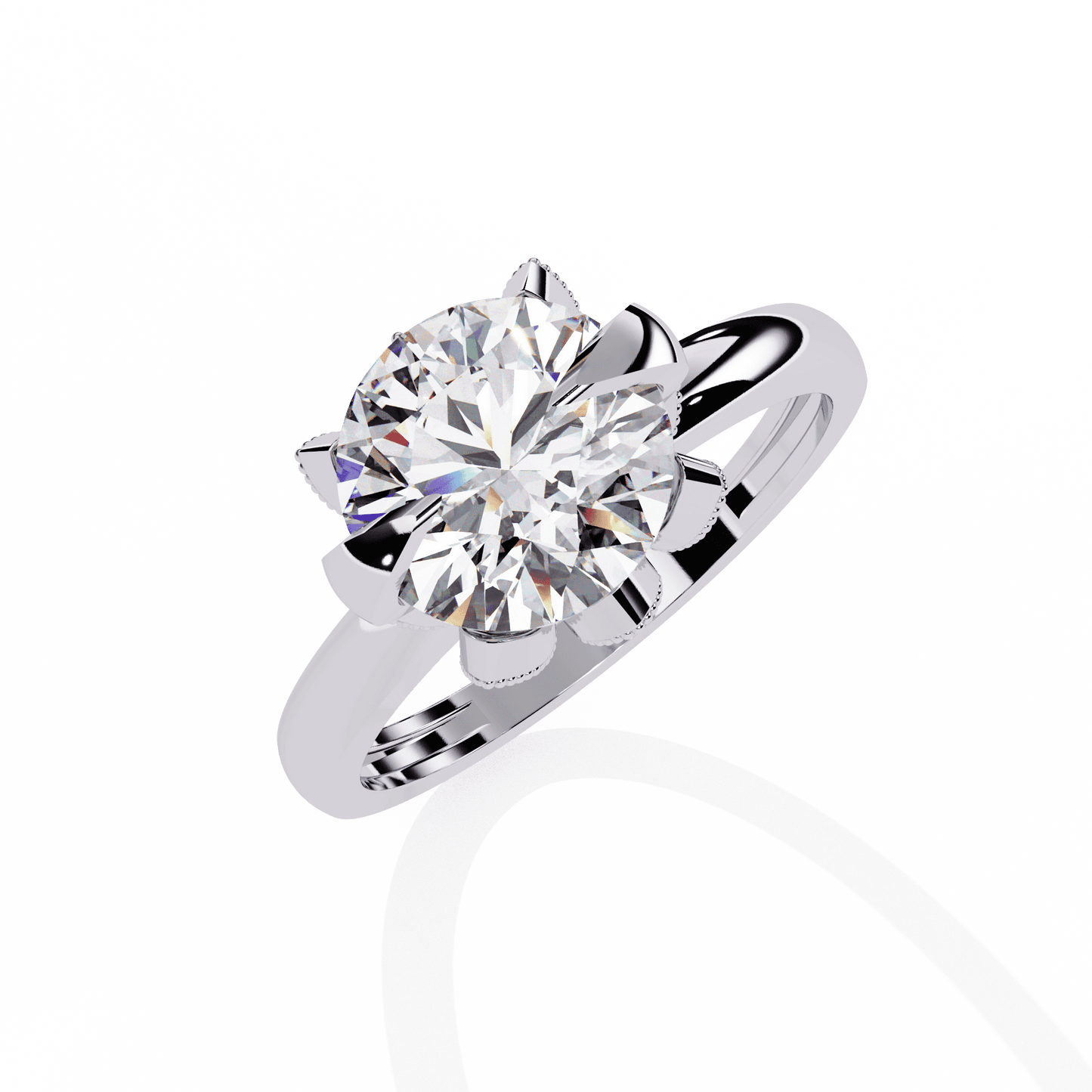 Pure Love 3.05 Carat Round Solitaire Ring