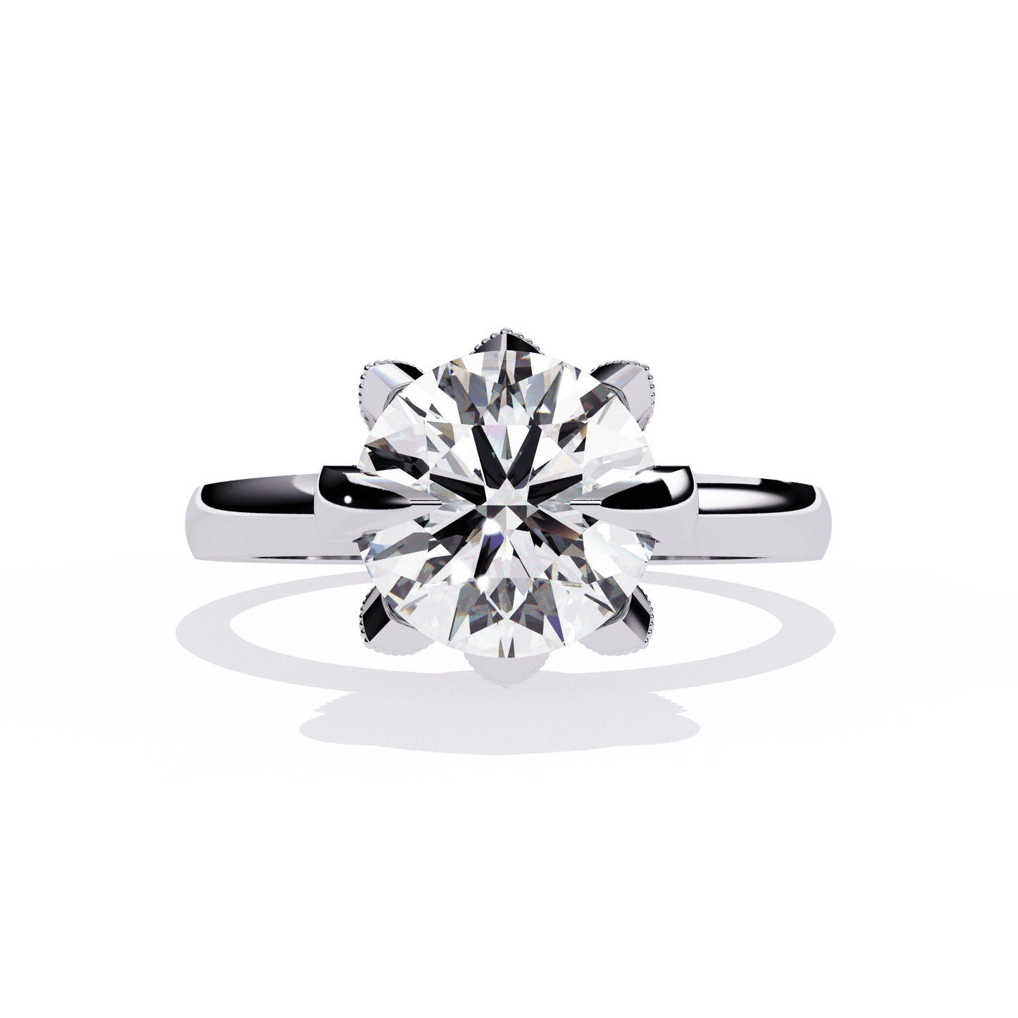 Pure Love 3.05 Carat Round Solitaire Ring