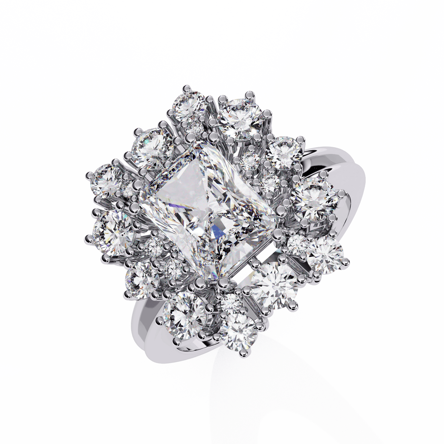 3.03 Carat Supreme Radiant Solitaire Ring