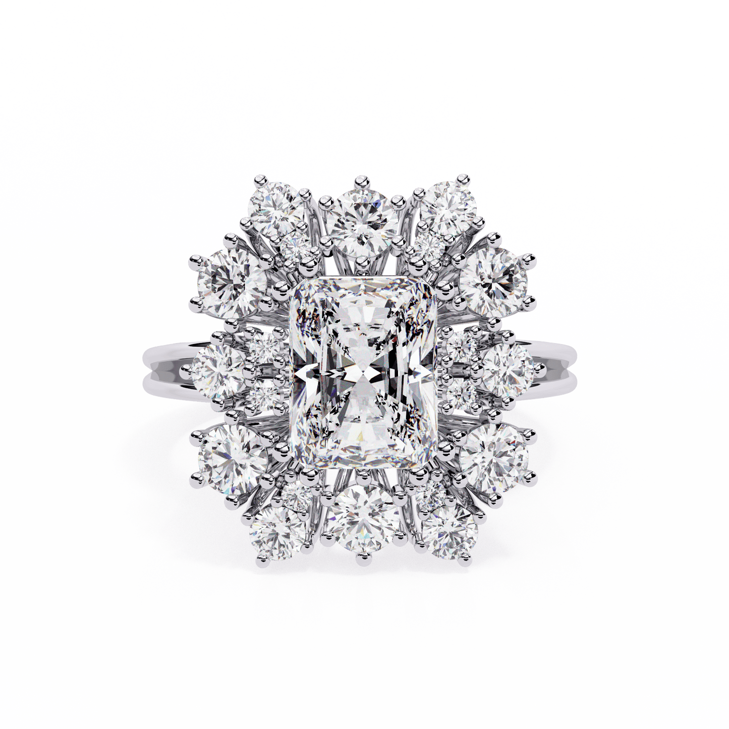 3.03 Carat Supreme Radiant Solitaire Ring