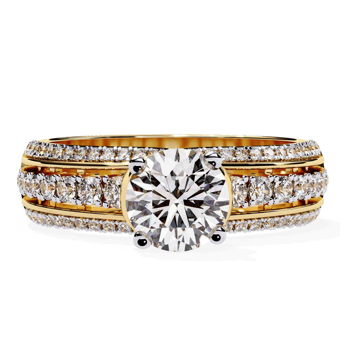 Pure Grace Round Solitaire Engagement Ring