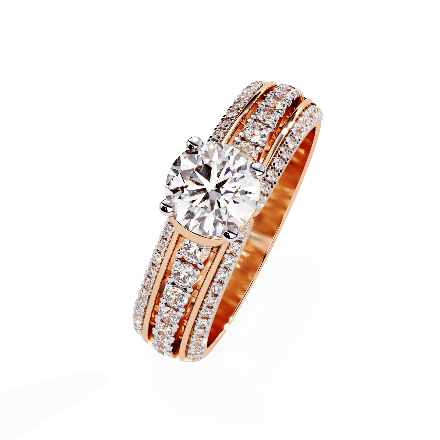 Pure Grace Round Solitaire Engagement Ring