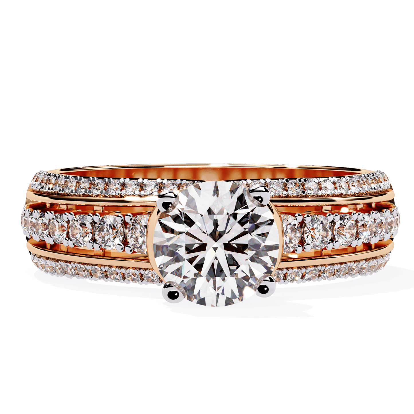 Pure Grace Round Solitaire Engagement Ring