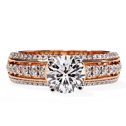 Pure Grace Round Solitaire Engagement Ring