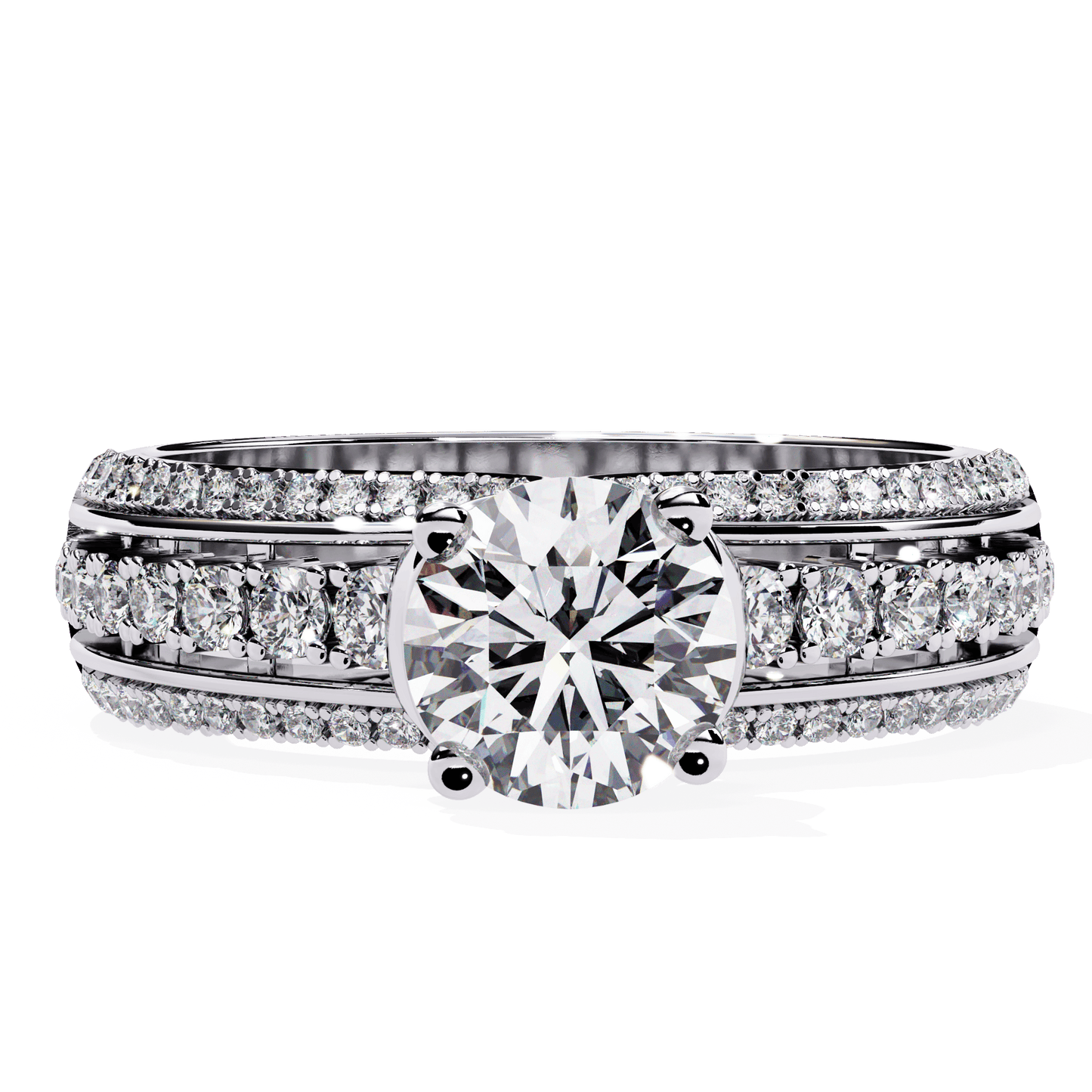 Pure Grace Round Solitaire Engagement Ring