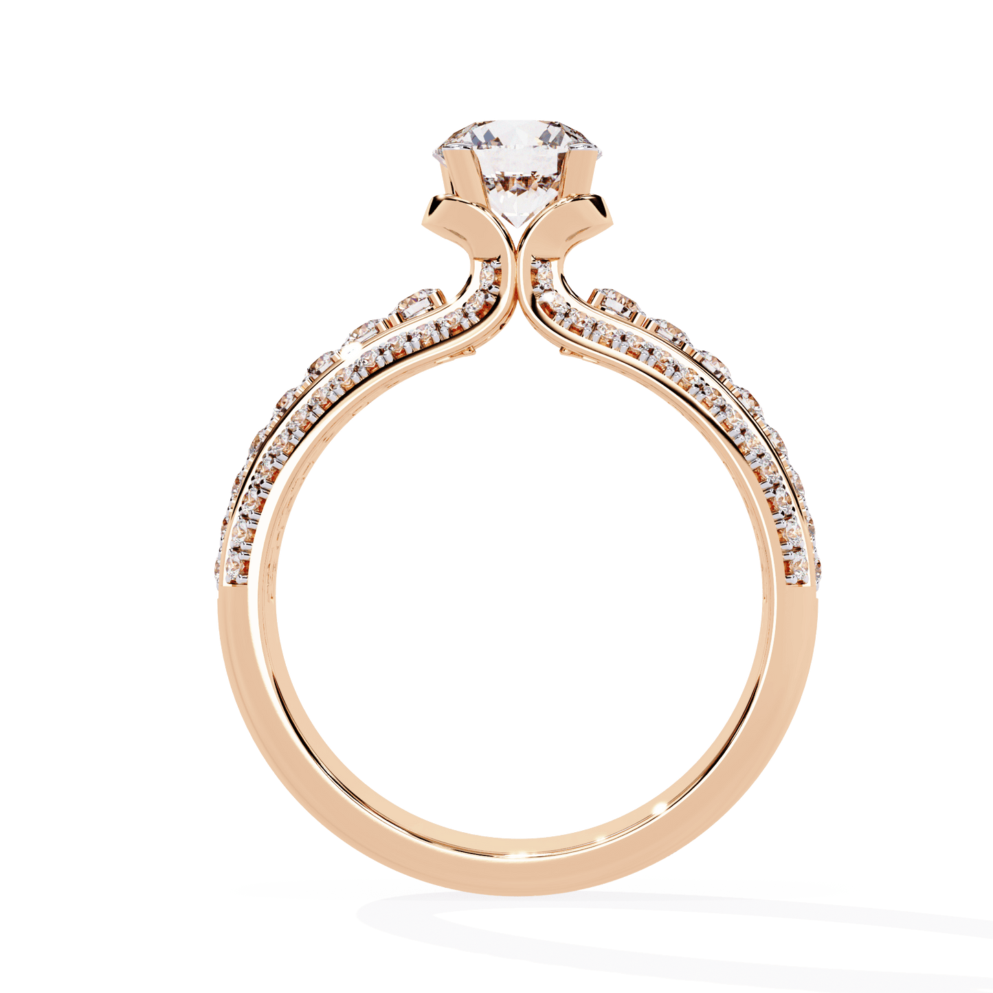 Pure Grace Round Solitaire Engagement Ring