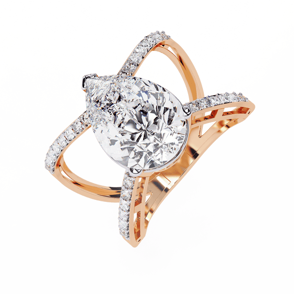 Light Weight Daily Wear Diamond Halo ring