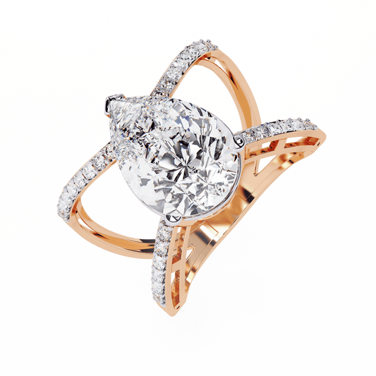 Light Weight Daily Wear Diamond Halo ring