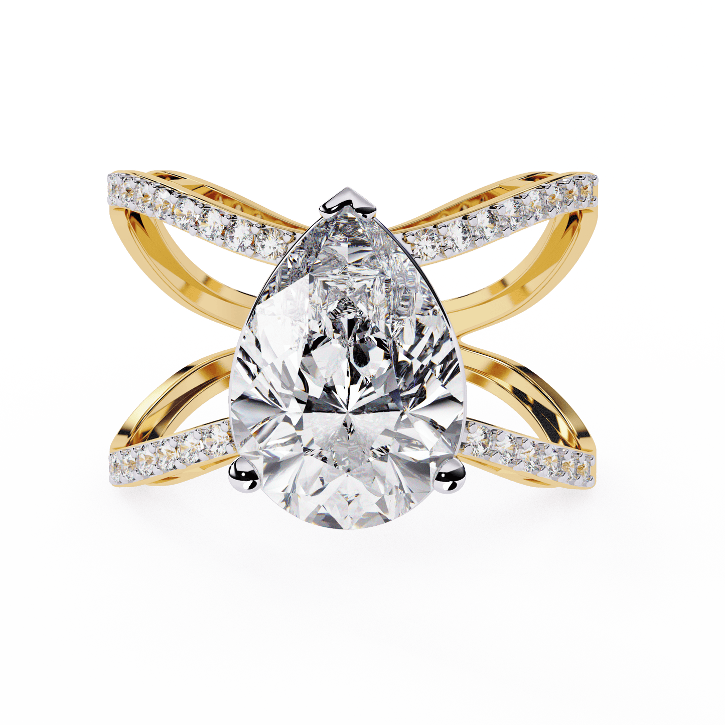 Light Weight Daily Wear Diamond Halo ring