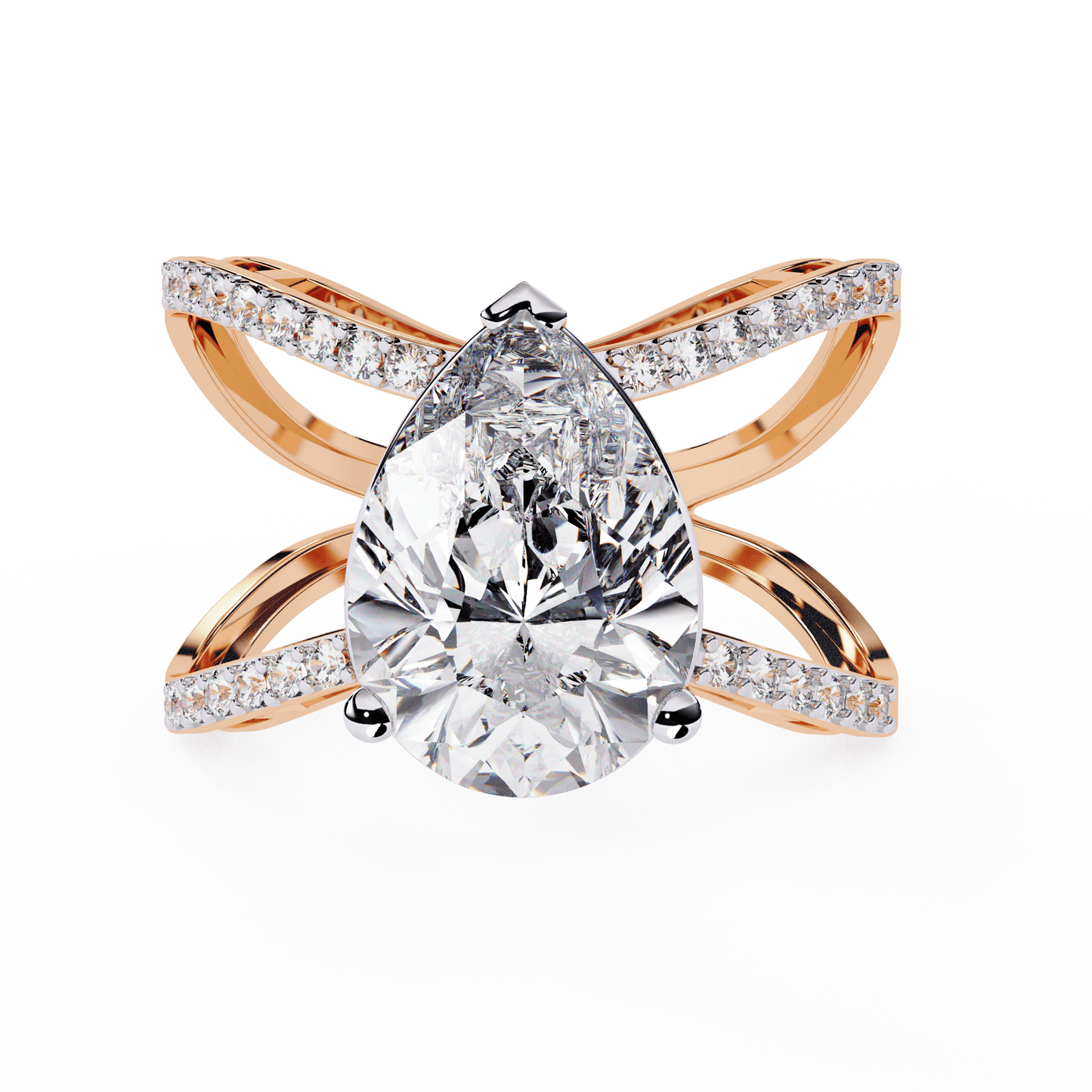 Light Weight Daily Wear Diamond Halo ring