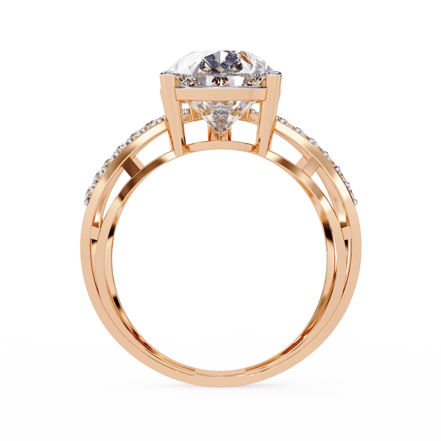 Light Weight Daily Wear Diamond Halo ring