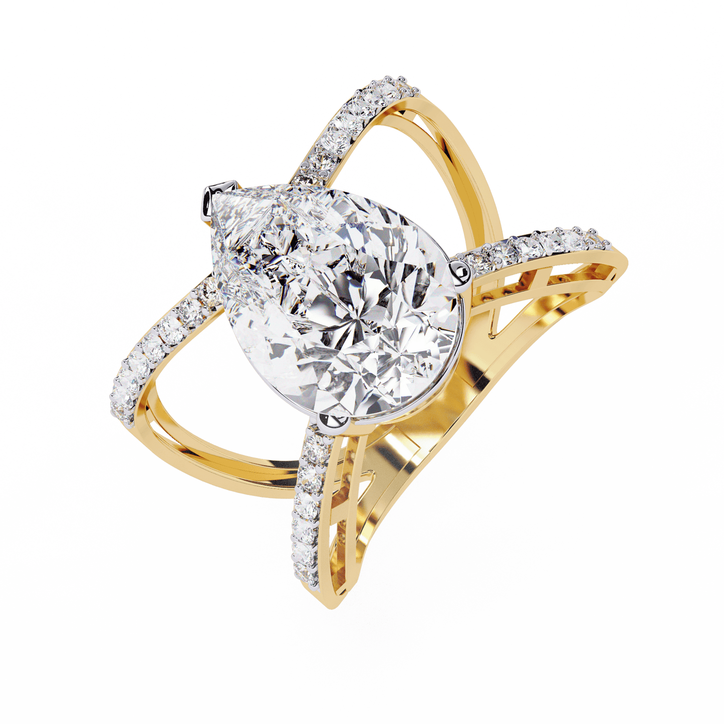 Light Weight Daily Wear Diamond Halo ring