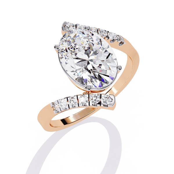 Oval and Bold 2.22 Carat solitaire Ring