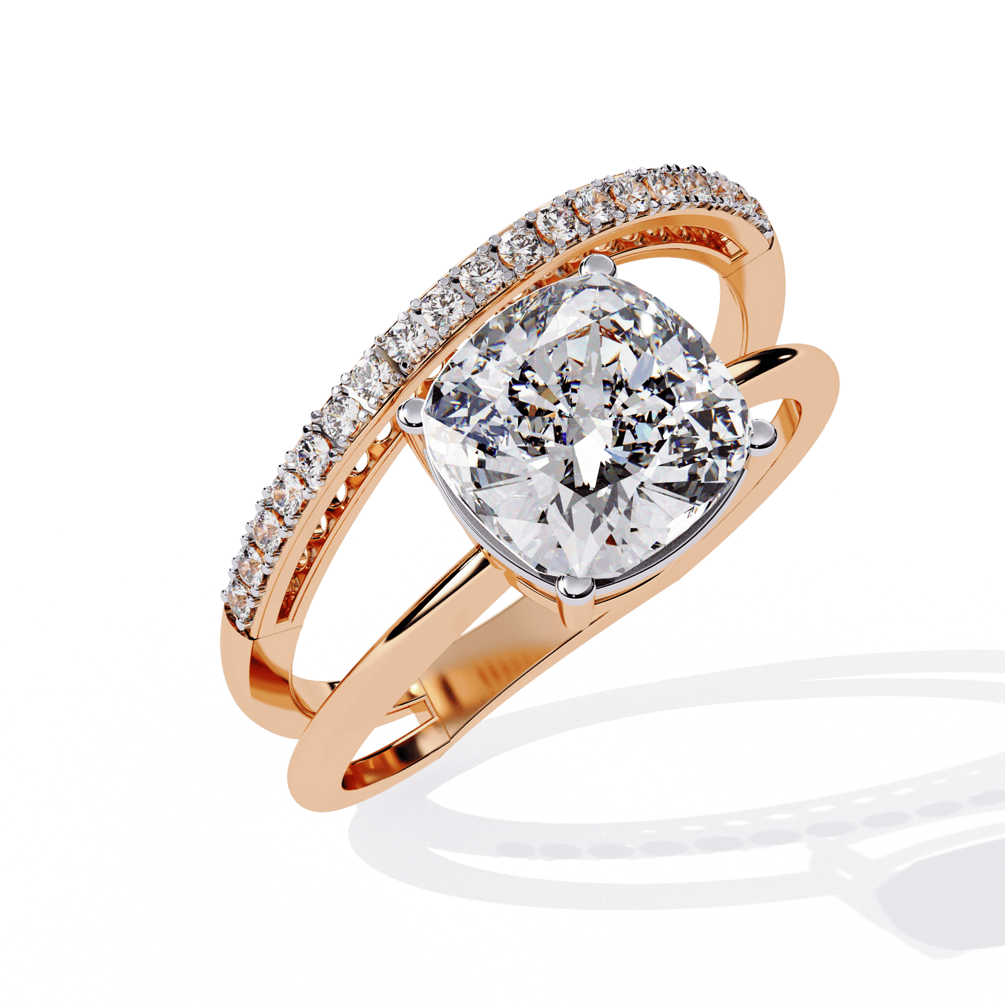 Luxe 2.28 Cushion Cut Solitaire Ring