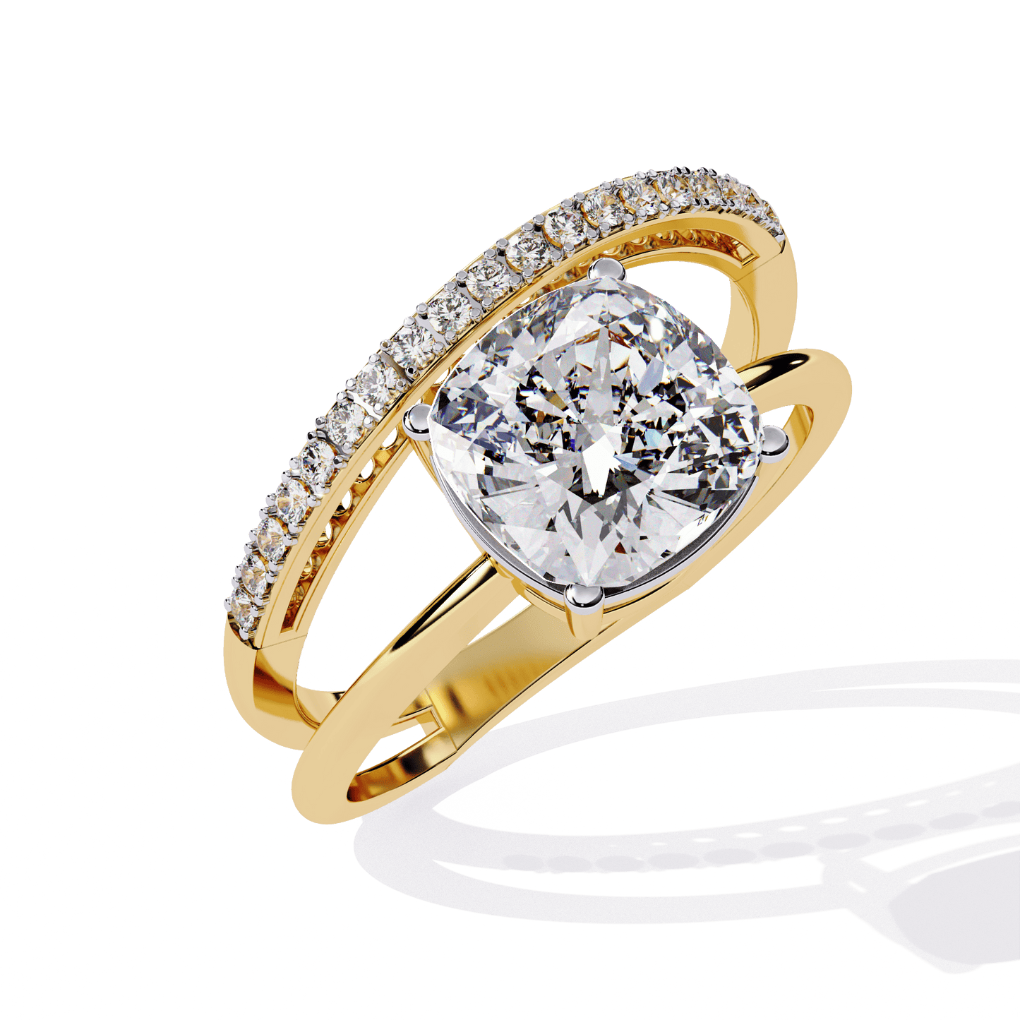 Luxe 2.28 Cushion Cut Solitaire Ring