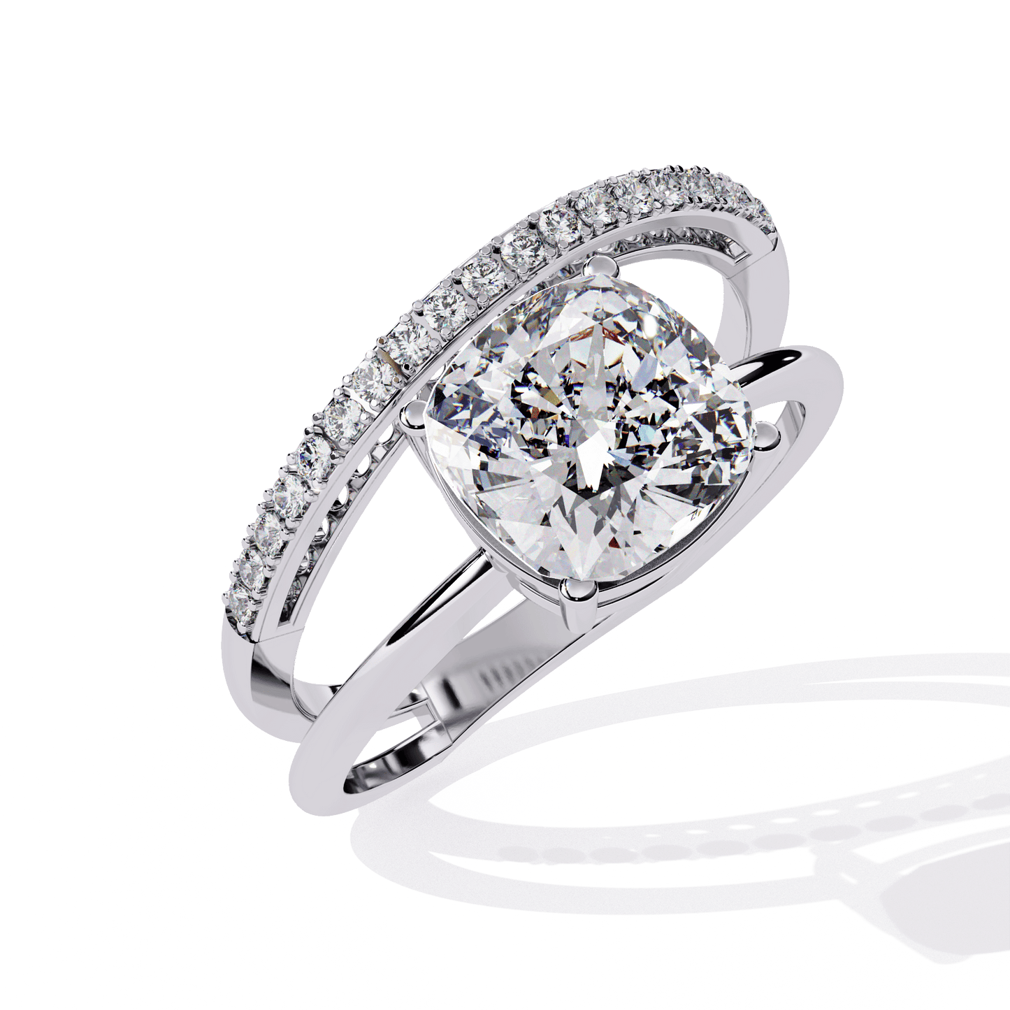 Luxe 2.28 Cushion Cut Solitaire Ring