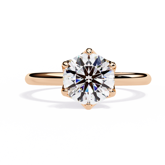 Classy Round 1.56 Carat Solitaire Ring