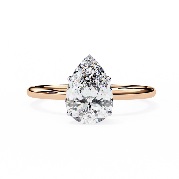 Prestine Pear Shape Solitaire Ring