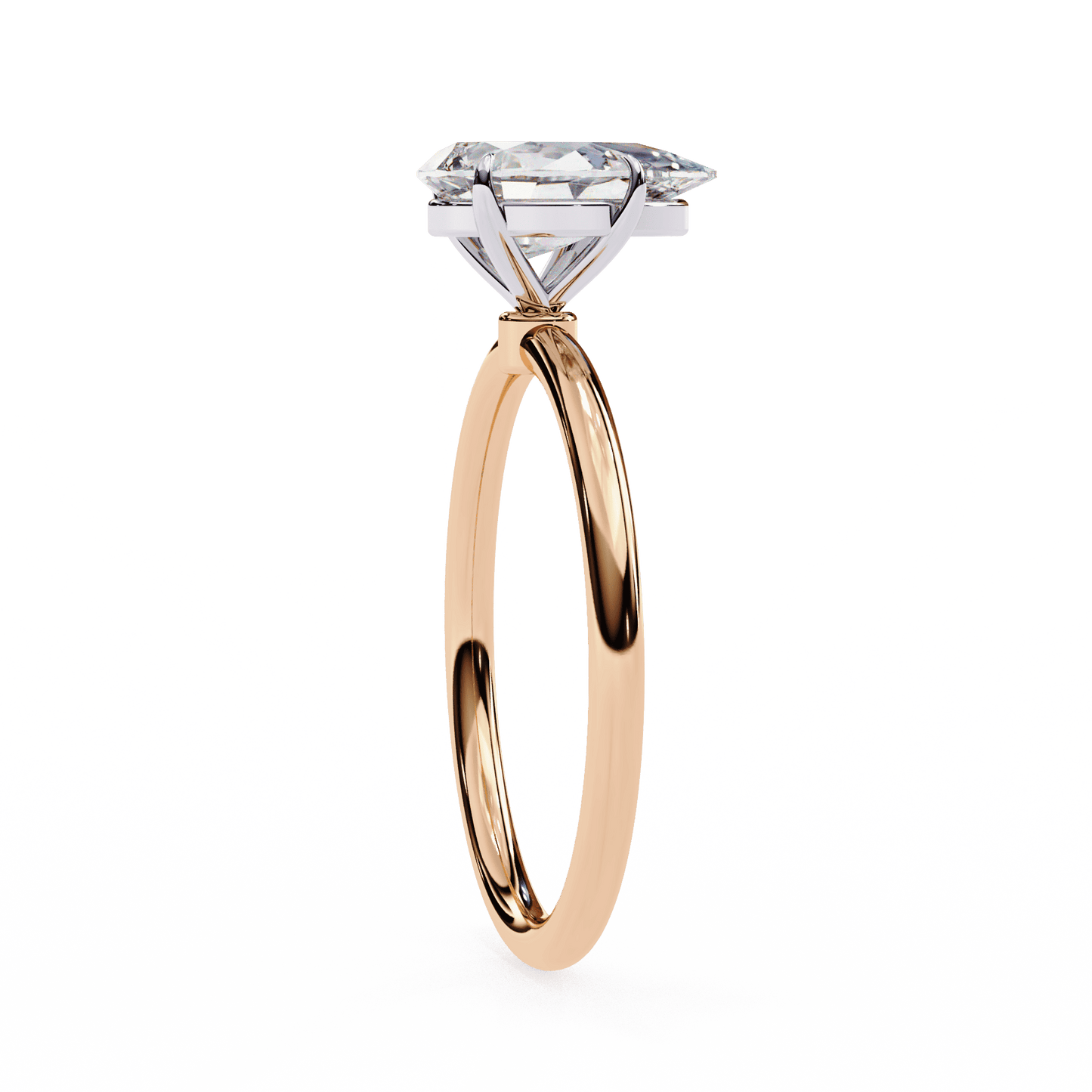 Prestine Pear Shape Solitaire Ring