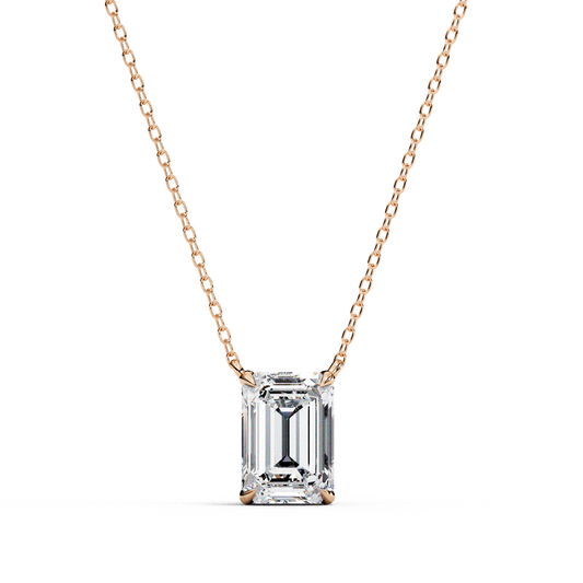 1.03 Emerald Solitaire Pendant