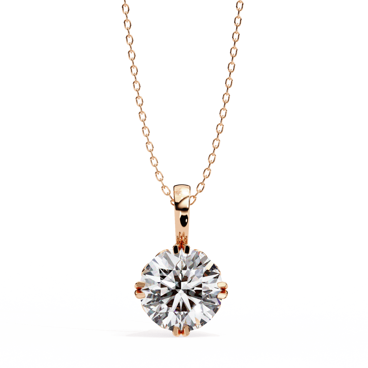 1.84 Carat Single Solitaire Round Pendant