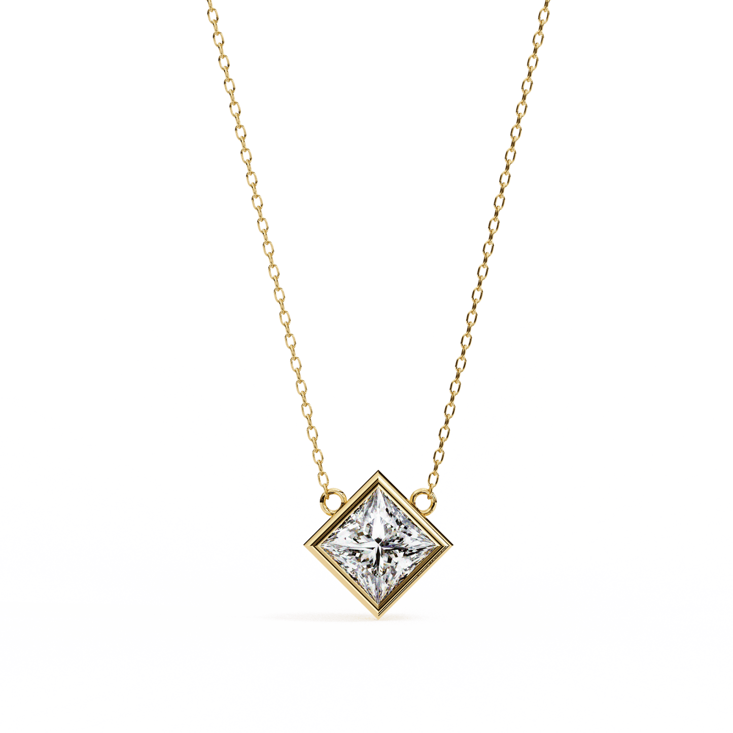 2.01 Carat Princess Solitaire Pendant