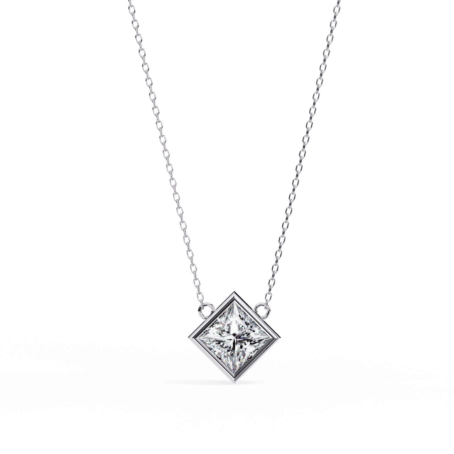 2.01 Carat Princess Solitaire Pendant