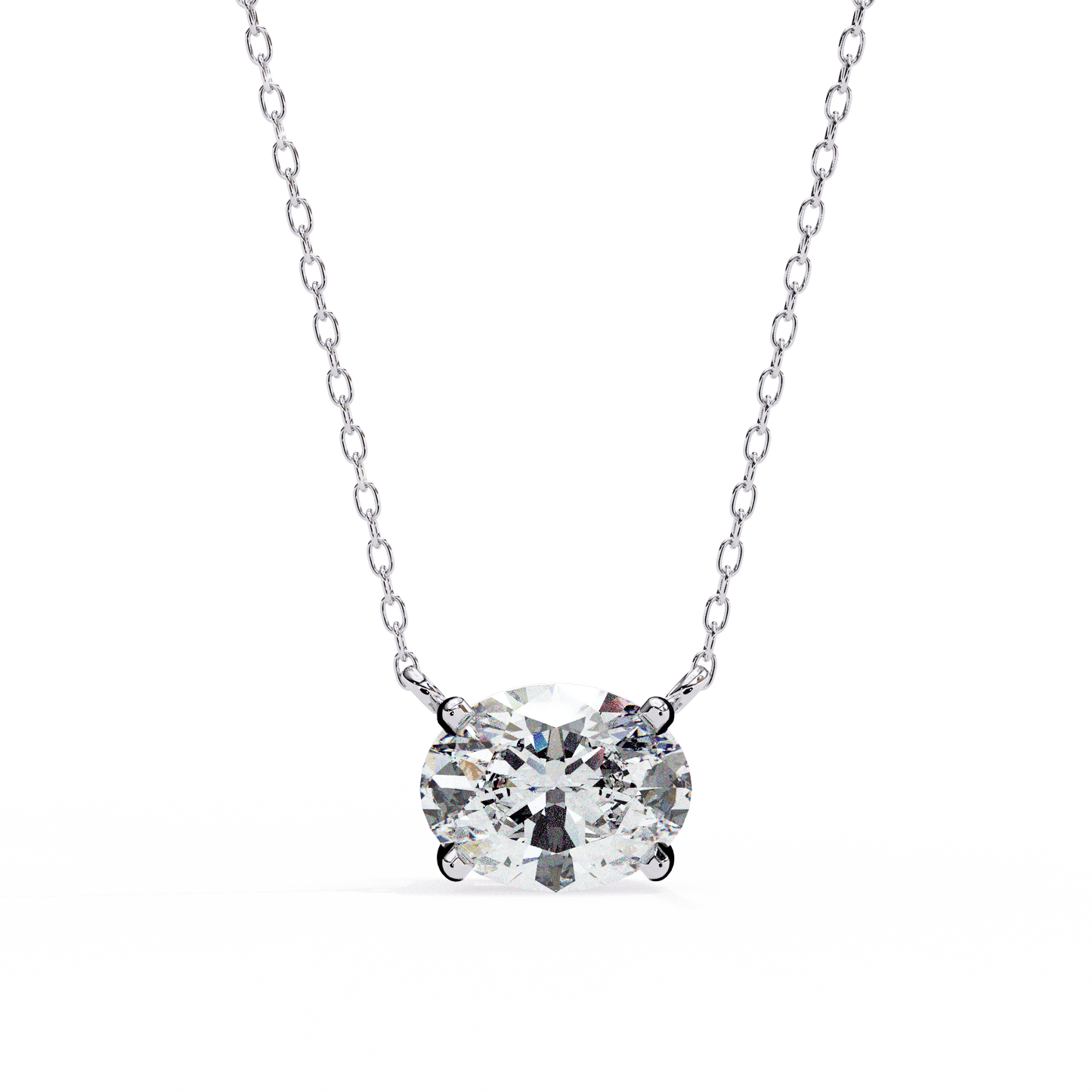 1.66 Carat Oval Solitaire Pendant