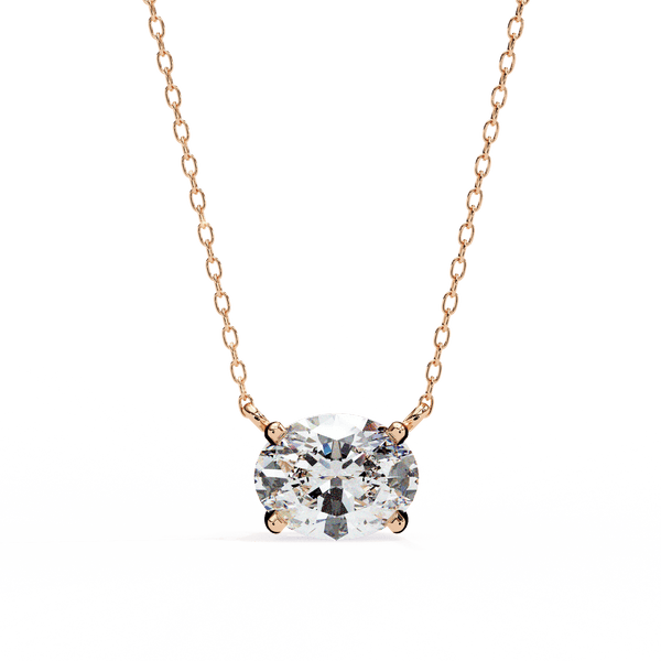 1.66 Carat Oval Solitaire Pendant