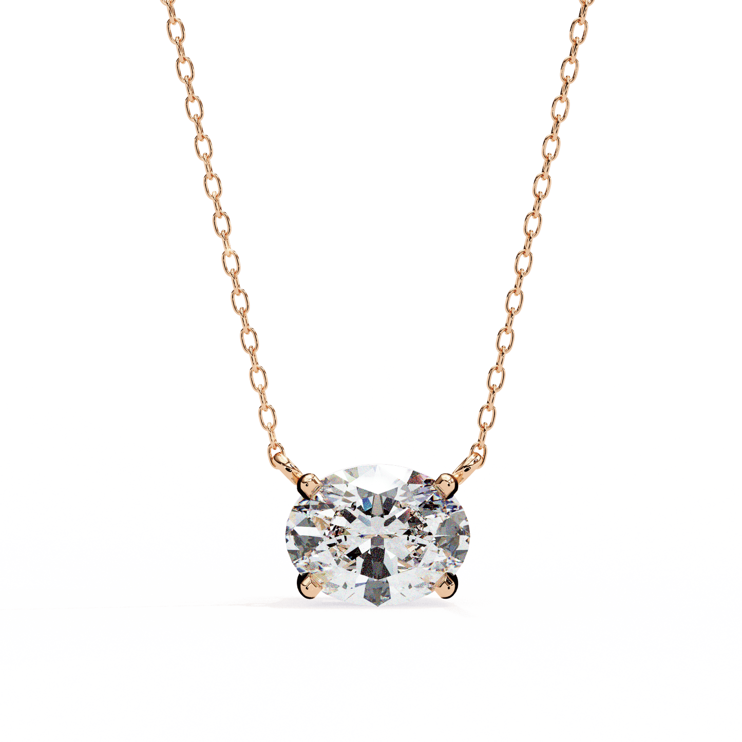 1.66 Carat Oval Solitaire Pendant