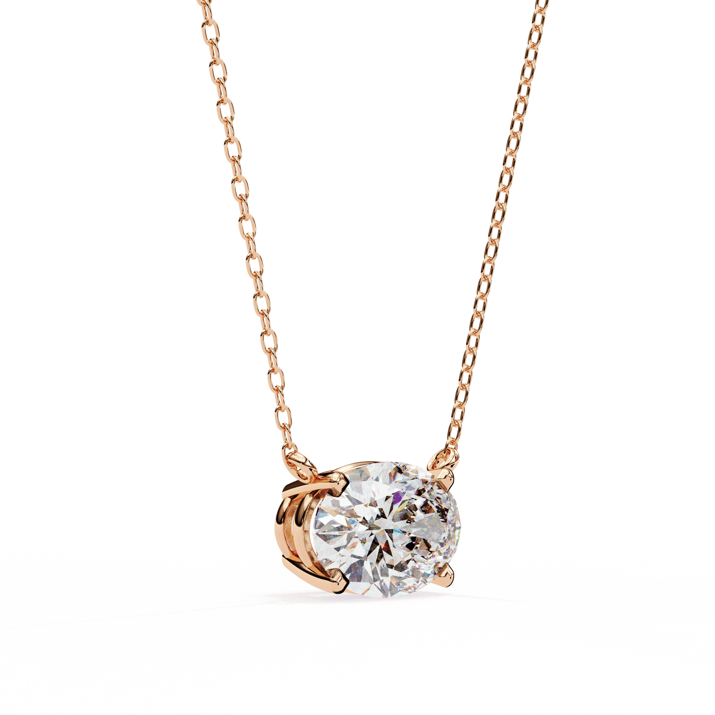 1.66 Carat Oval Solitaire Pendant