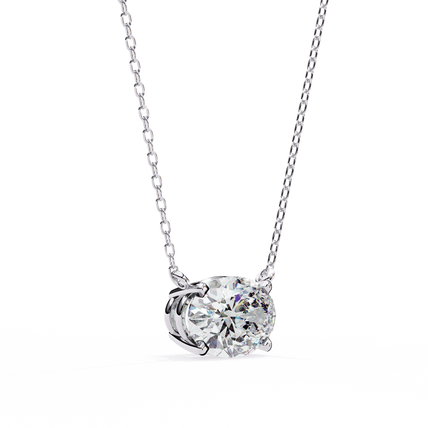 1.66 Carat Oval Solitaire Pendant