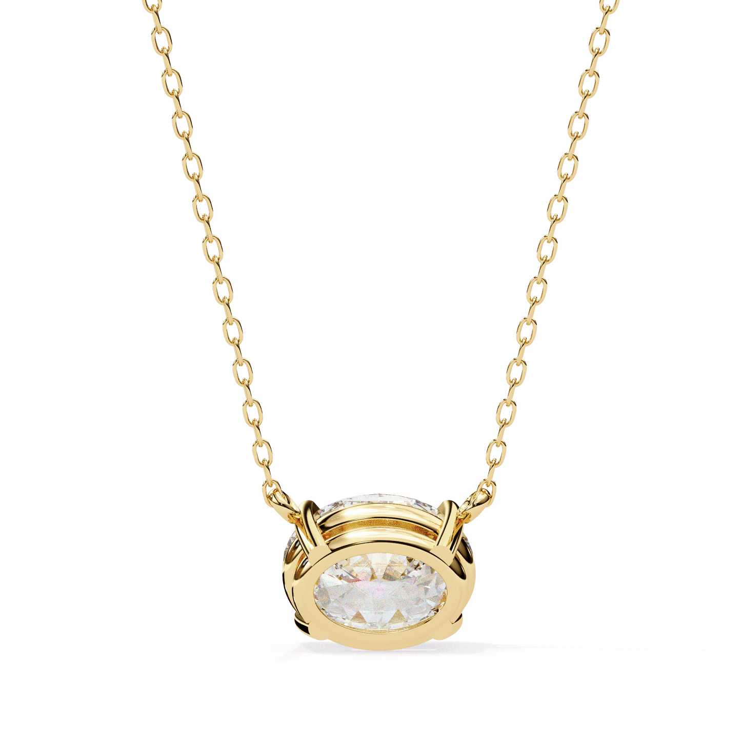 1.66 Carat Oval Solitaire Pendant