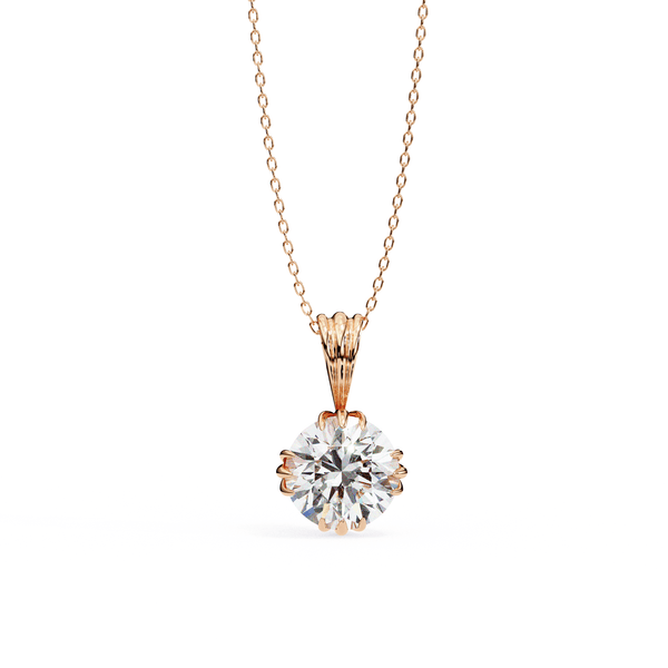 2.04 Carat Round Solitaire Pendant