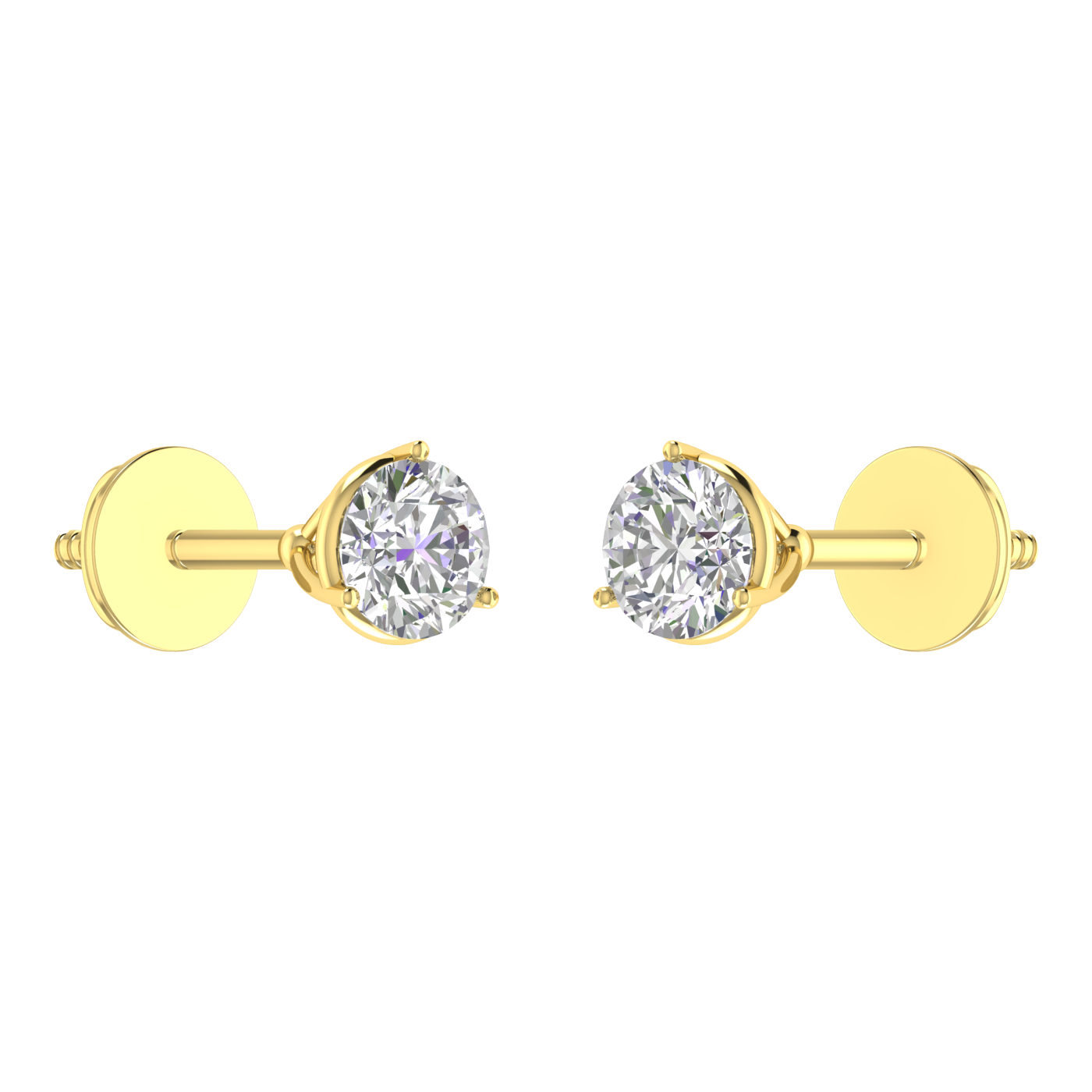 0.50 Carat 3 Prong setting Round Diamond Pendant set